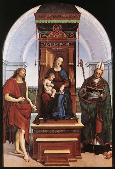 RAFFAELLO-Madonna and Child (The Ansidei Altarpiece)